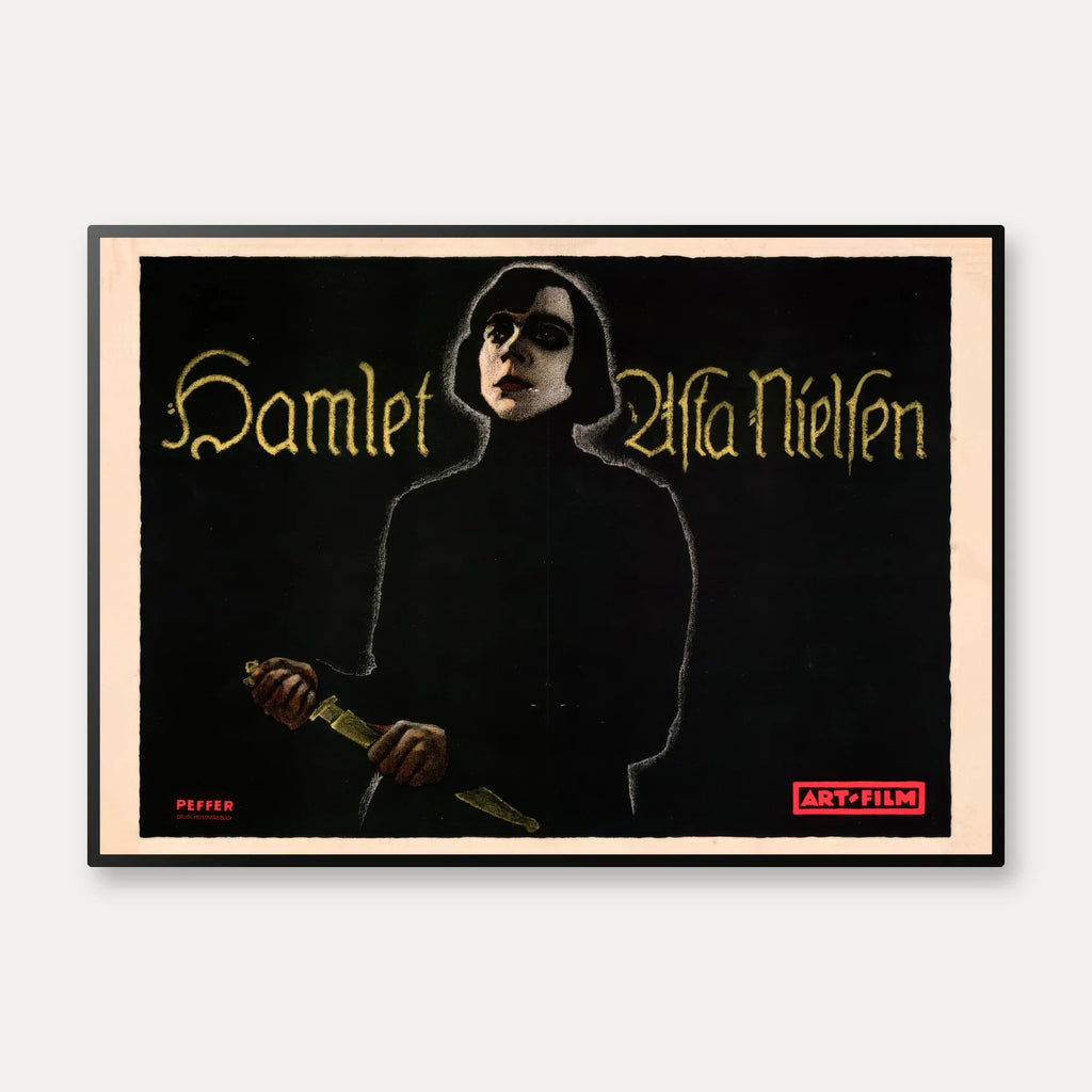 Hamlet 1920 - Asta Nielsen filmplakat – billede 1