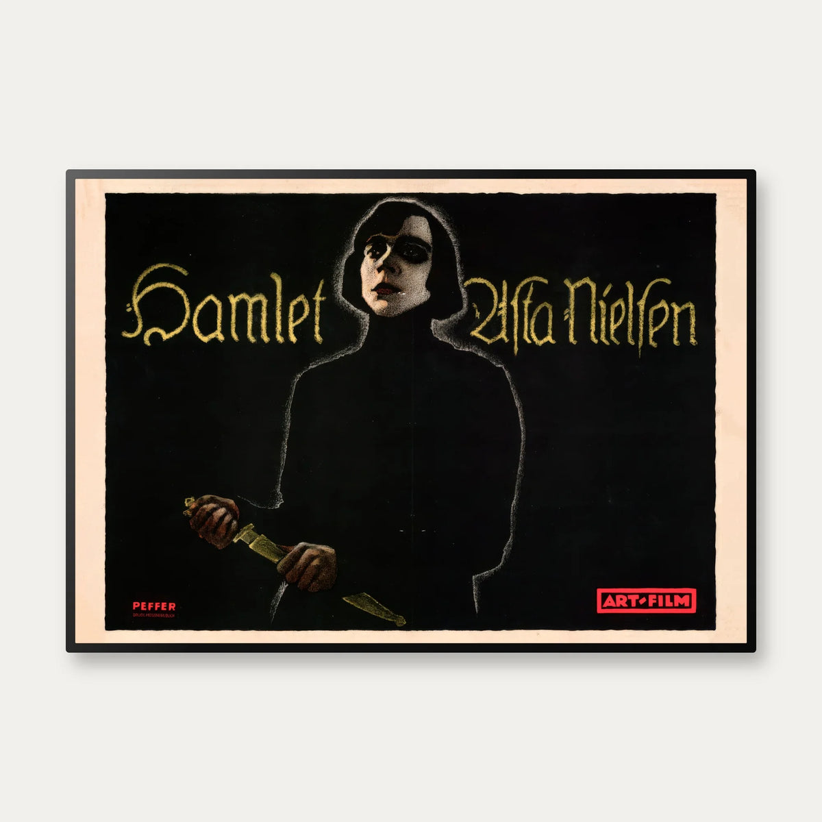 Hamlet 1920 - Asta Nielsen filmplakat – billede 1