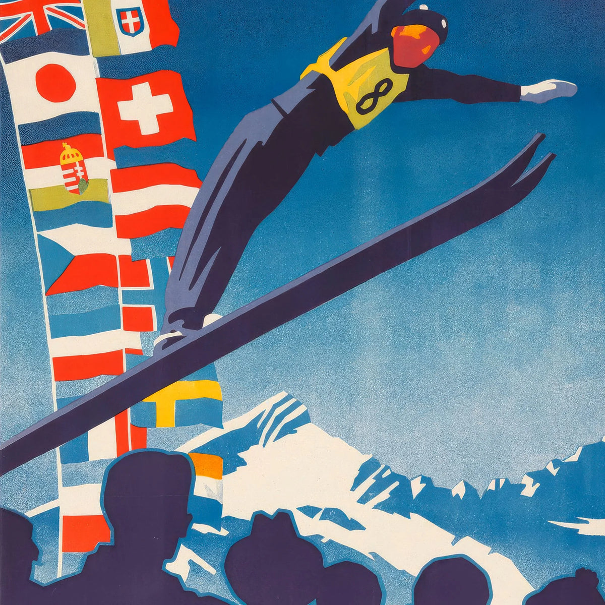 Skihop 1936 - Garmish-Partenkirchen - 50×77 cm – billede 4
