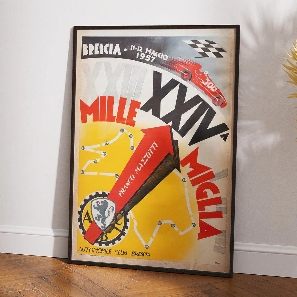 Mille Miglia 1957 - Motorsport - Plakat – billede 2
