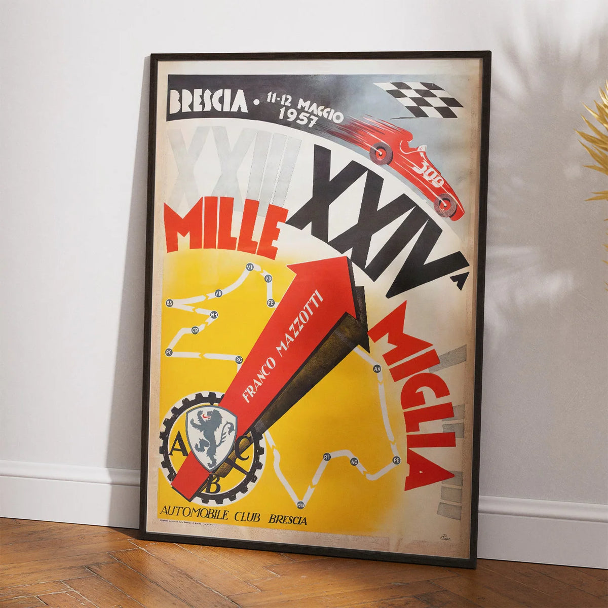 Mille Miglia 1957 - Motorsport - Plakat – billede 2