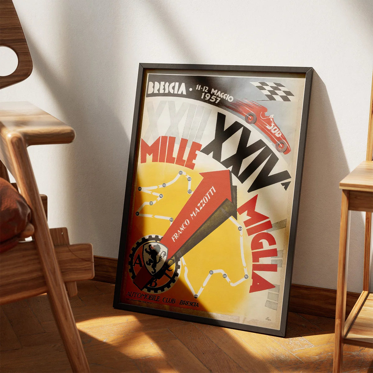 Mille Miglia 1957 - Motorsport - Plakat – billede 3