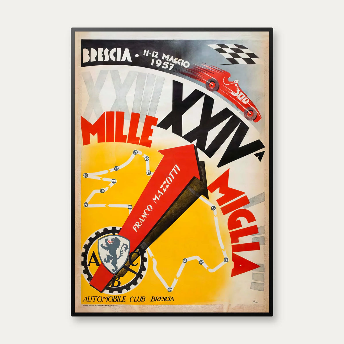 Mille Miglia 1957 - Motorsport - Plakat – billede 1