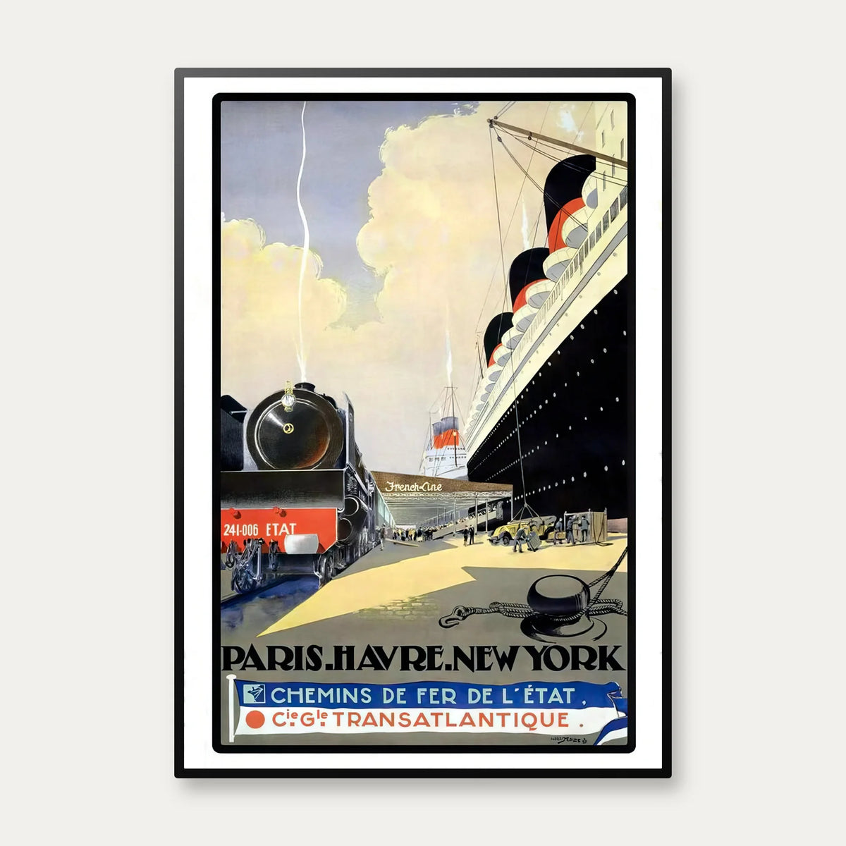 Transatlantique 1874 - Reklameplakat – billede 1