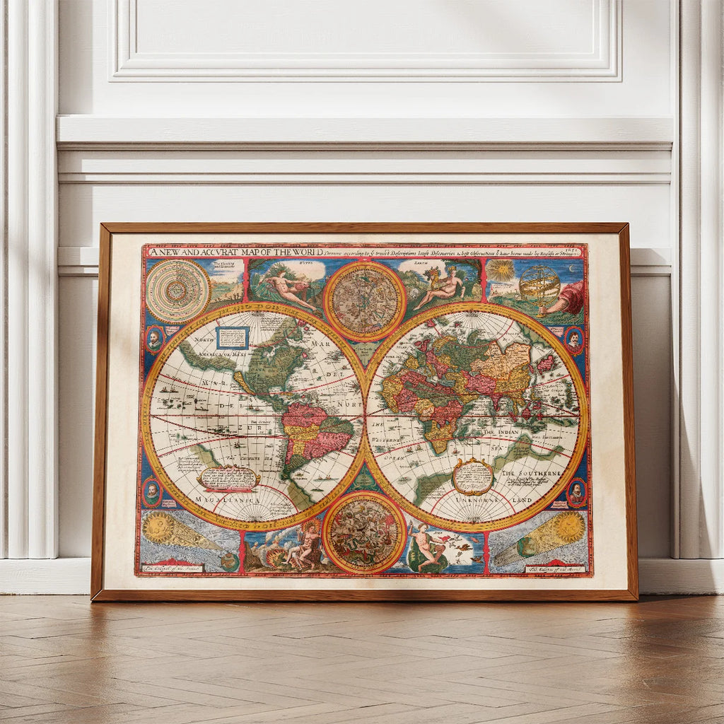 Map of the World 1651 - Plakat – billede 2