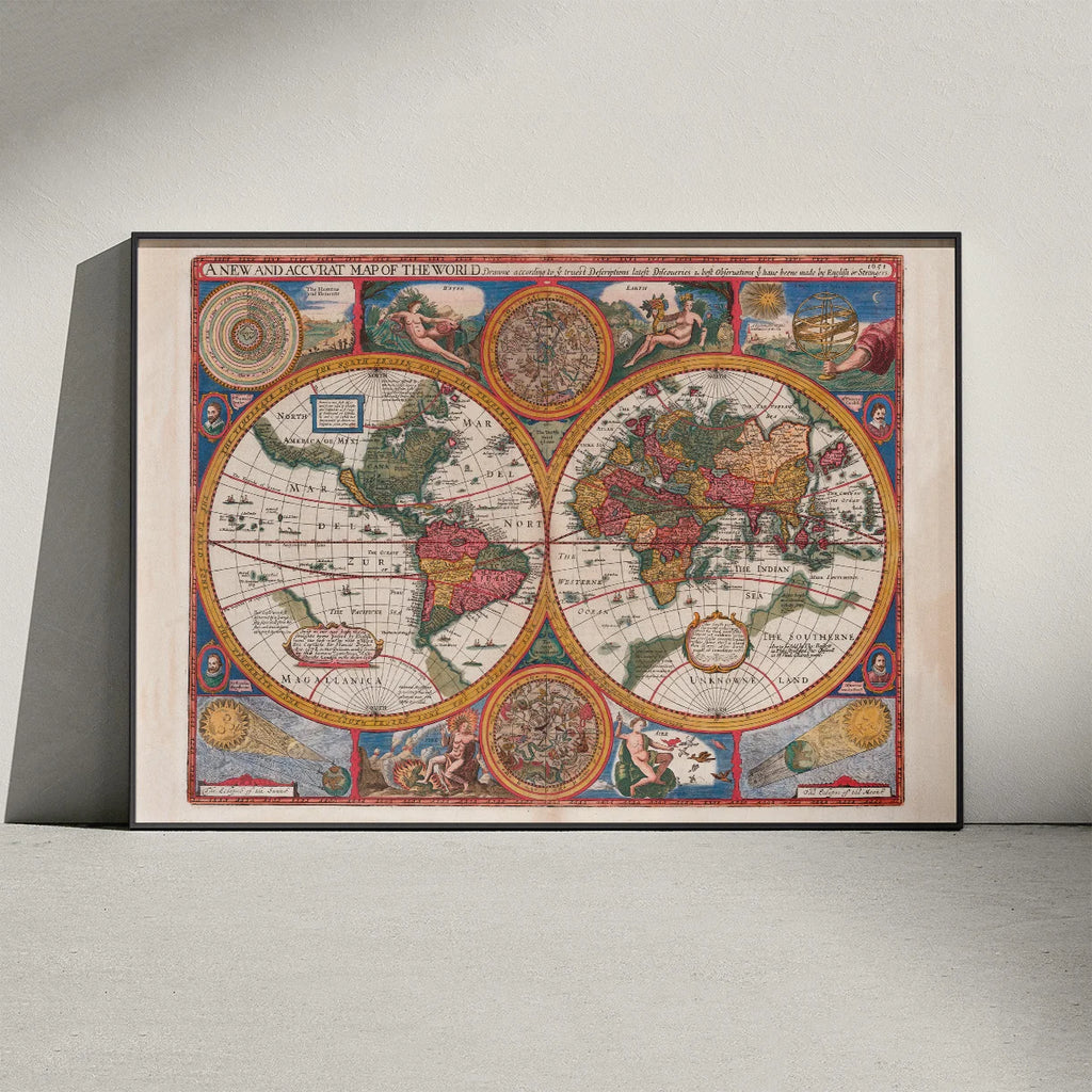 Map of the World 1651 - Plakat – billede 3
