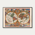 Map of the World 1651 - Plakat – billede 1
