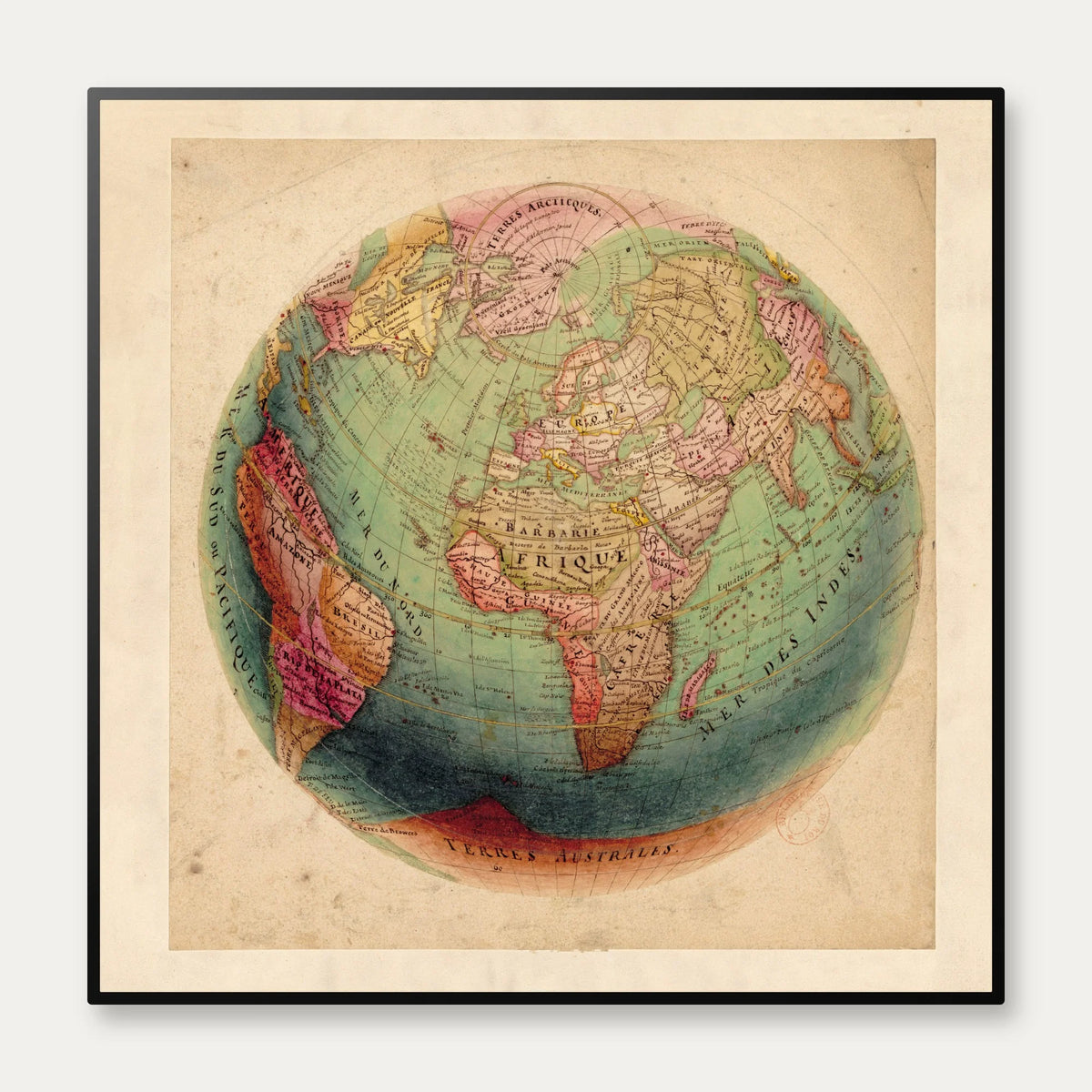 Globus 1879 - Geografisk plakat – billede 1