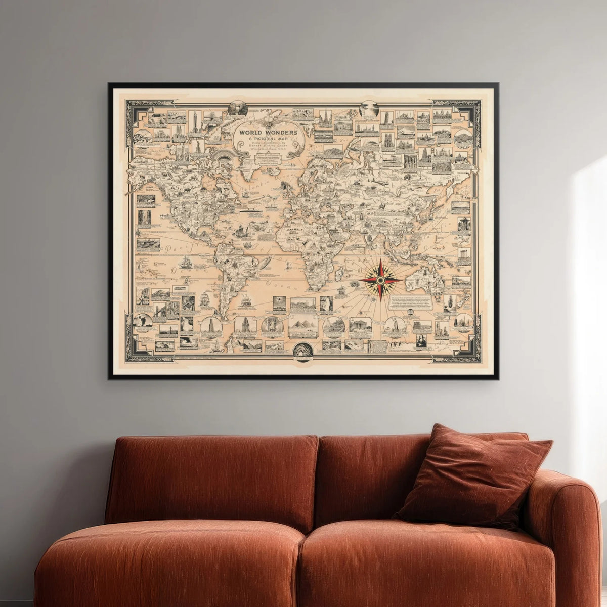 Verdens vidundere - Plakat - 66×50 cm – billede 2