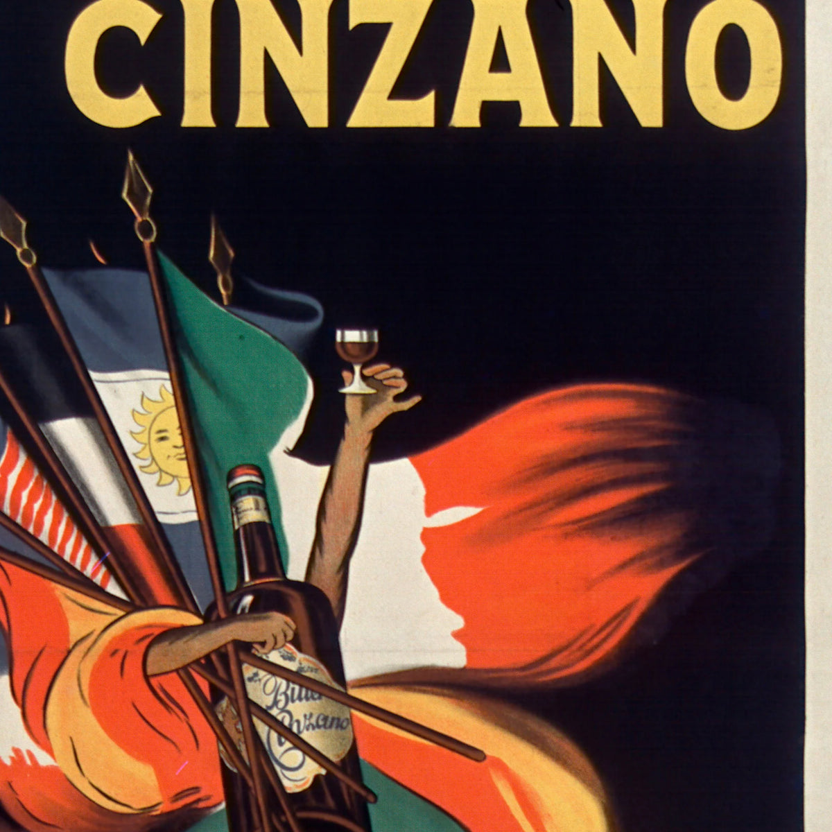 Cinzano Torino - Reklameplakat – billede 4
