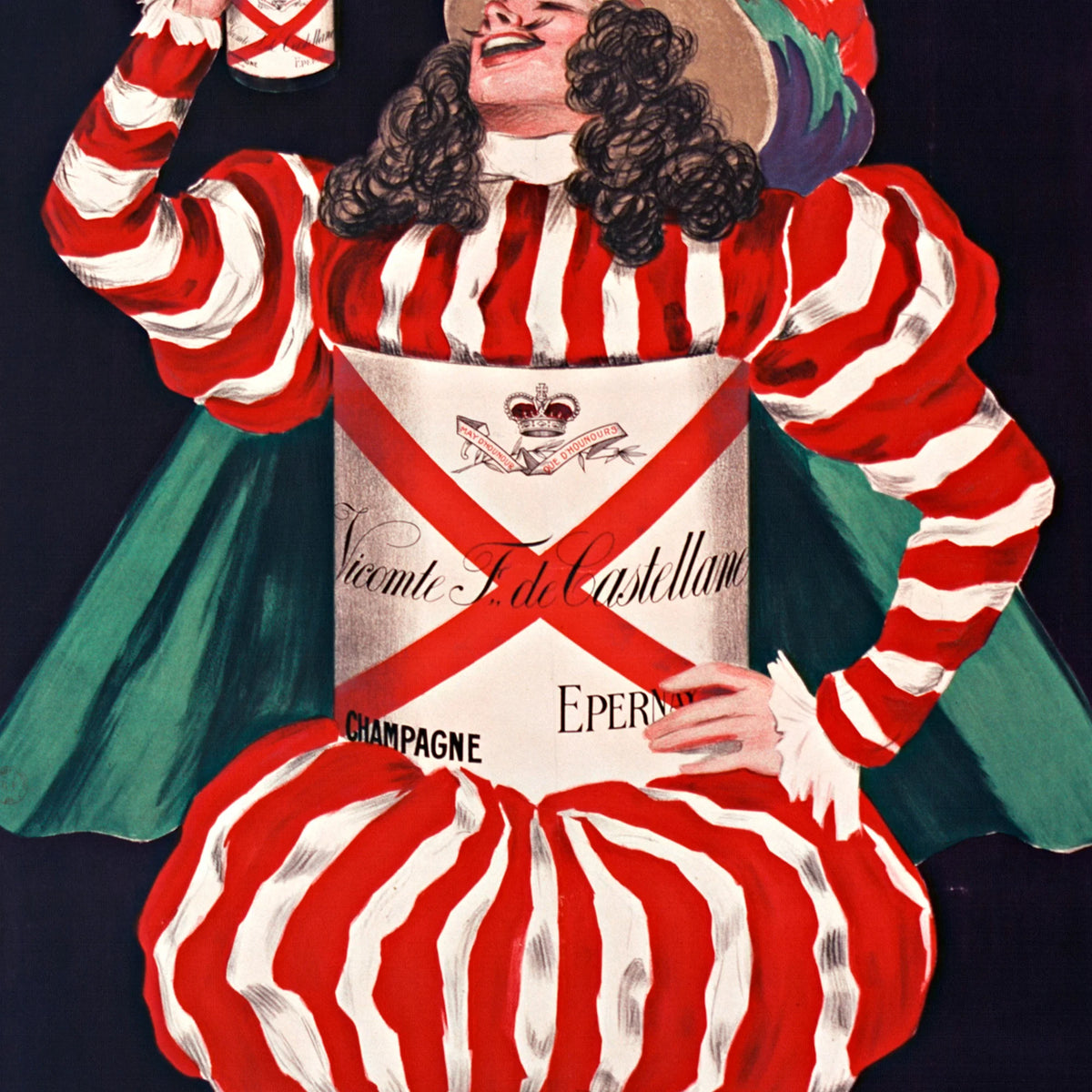 Champagne Castellane 1922 - Reklameplakat – billede 4