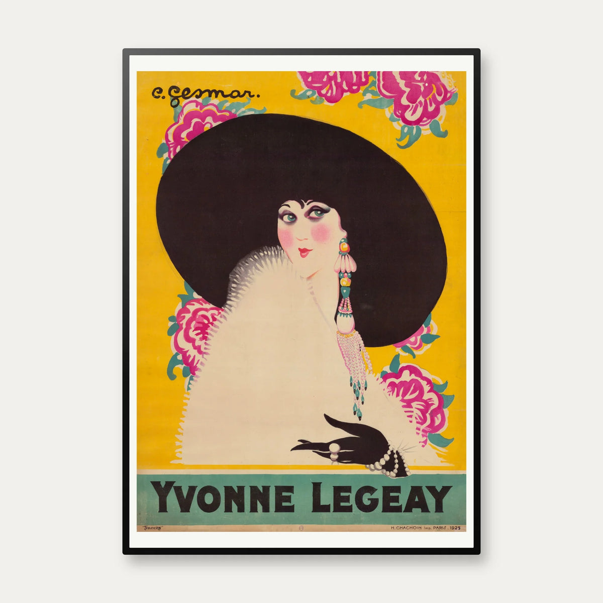 Yvonne Legeay 1926 - Teaterplakat – billede 1