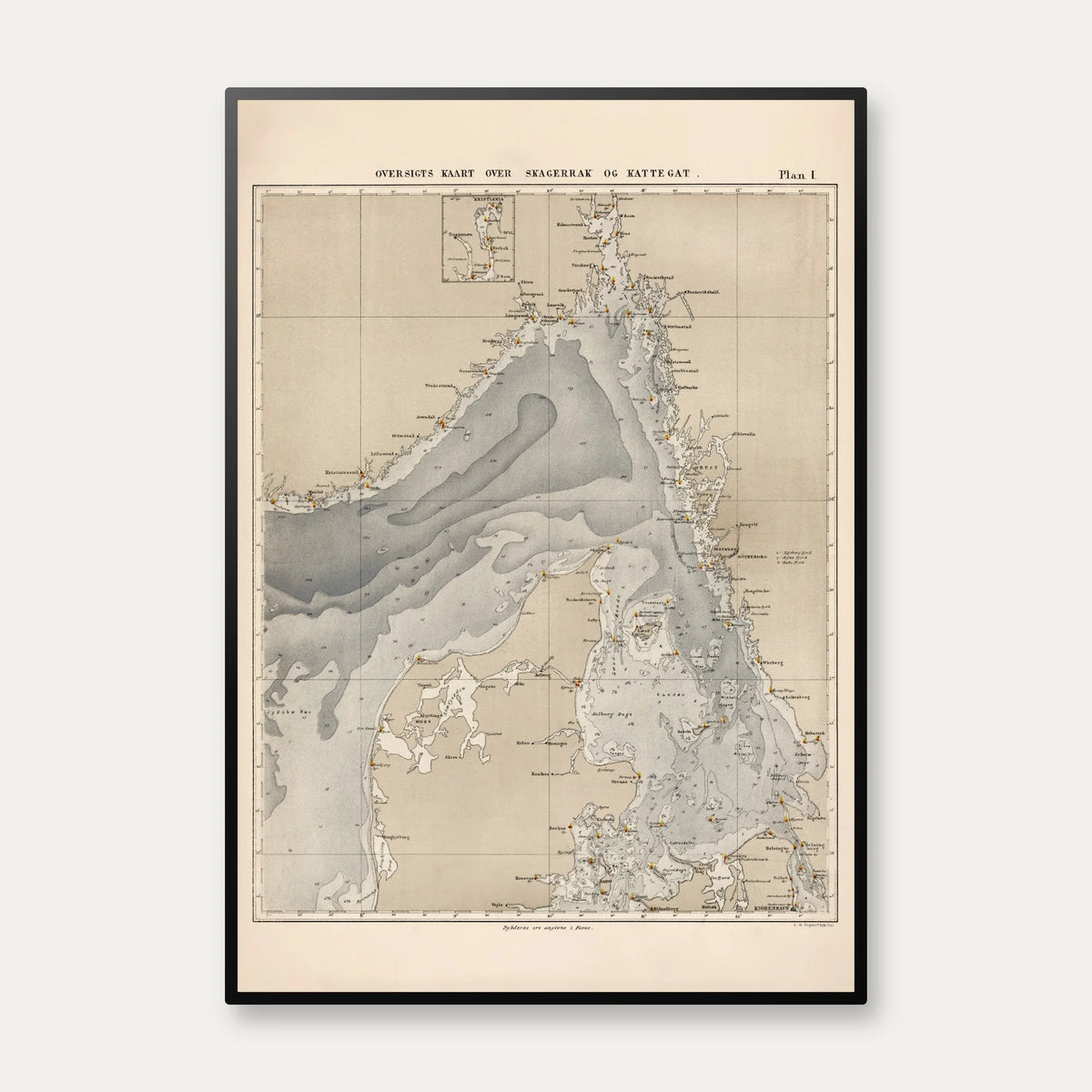 Skagerrak og Kattegat 1877 - Maritimt oversigtskort – billede 1