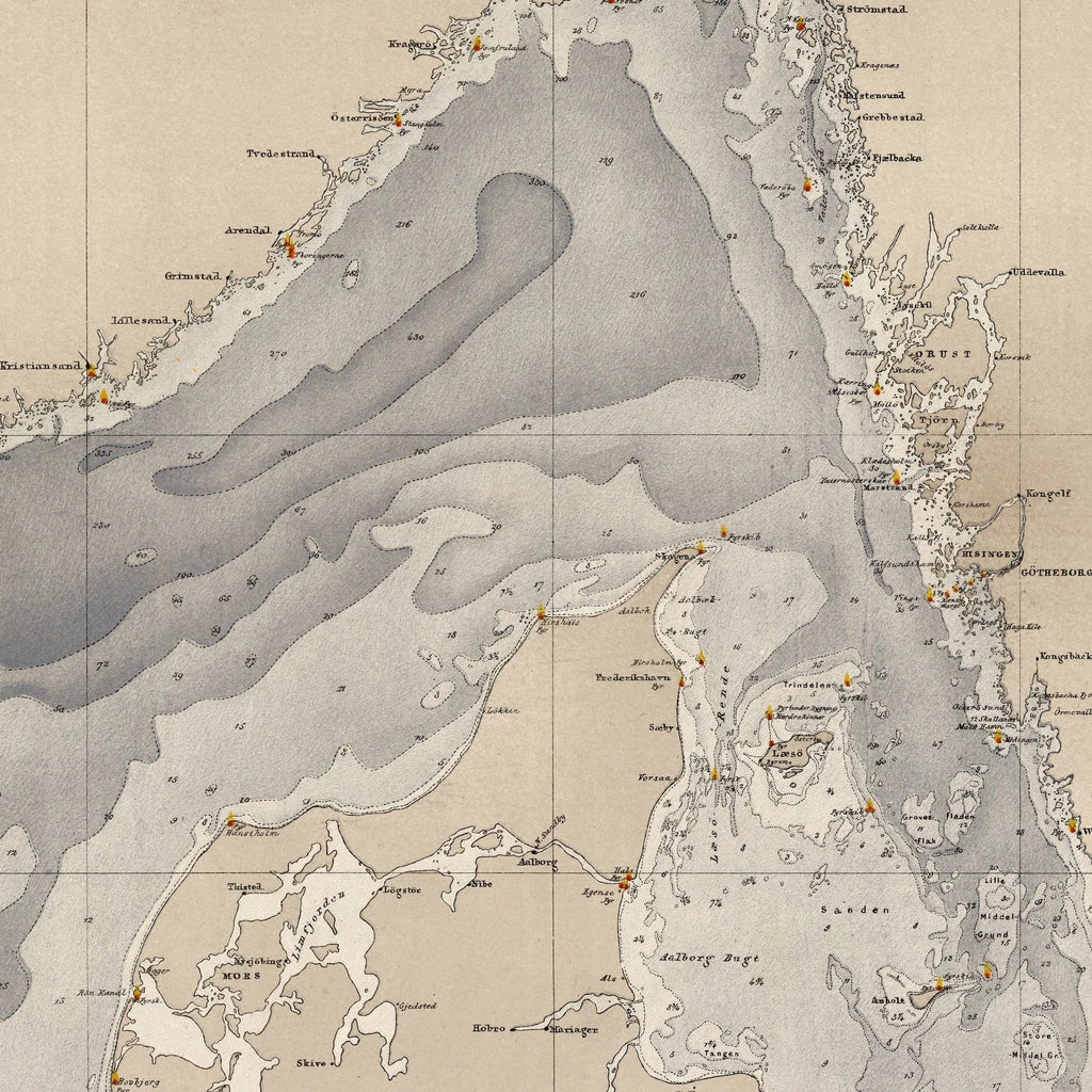 Skagerrak og Kattegat 1877 - Maritimt oversigtskort – billede 4
