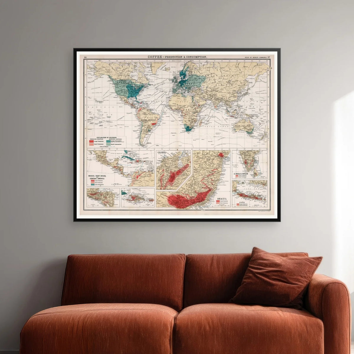 Kaffe i verden 1907 - Plakat - 75×63 cm – billede 2