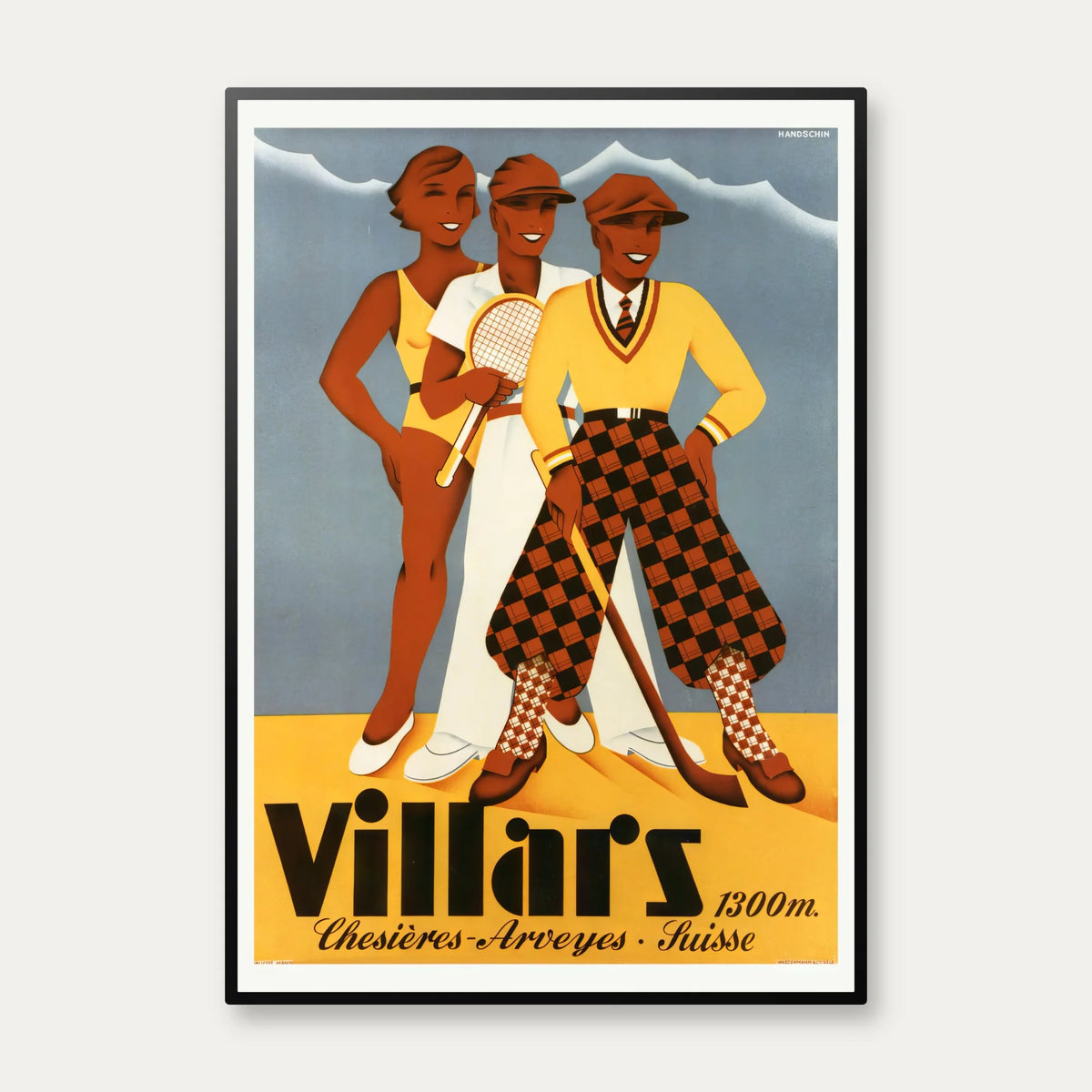 Villars, Schweiz 1899 - Plakat – billede 1