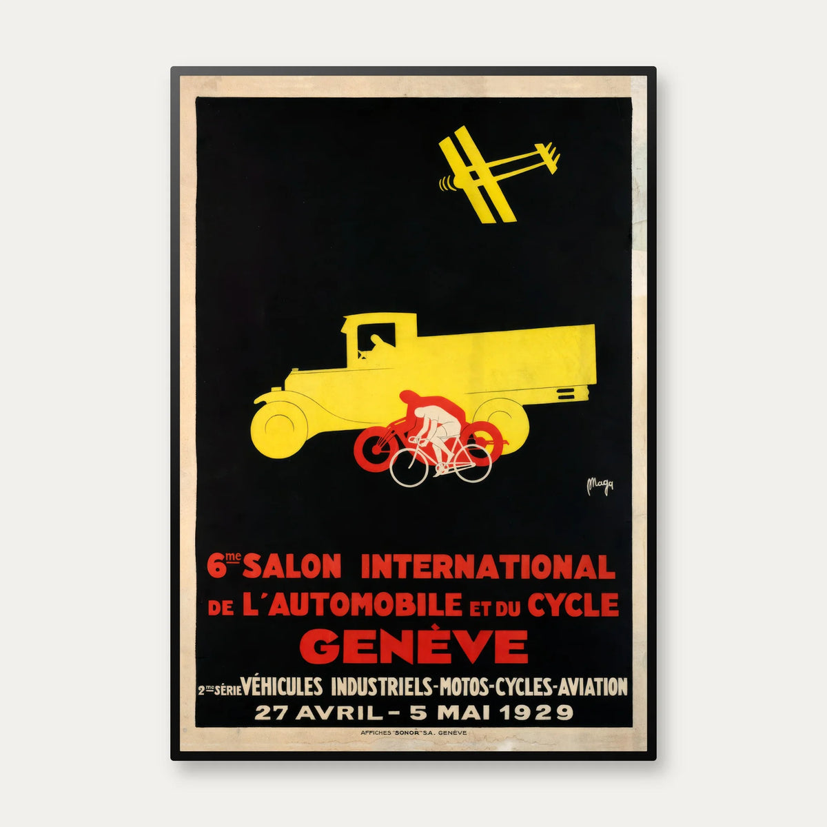 Motorshow Genève 1929 - Plakat – billede 1