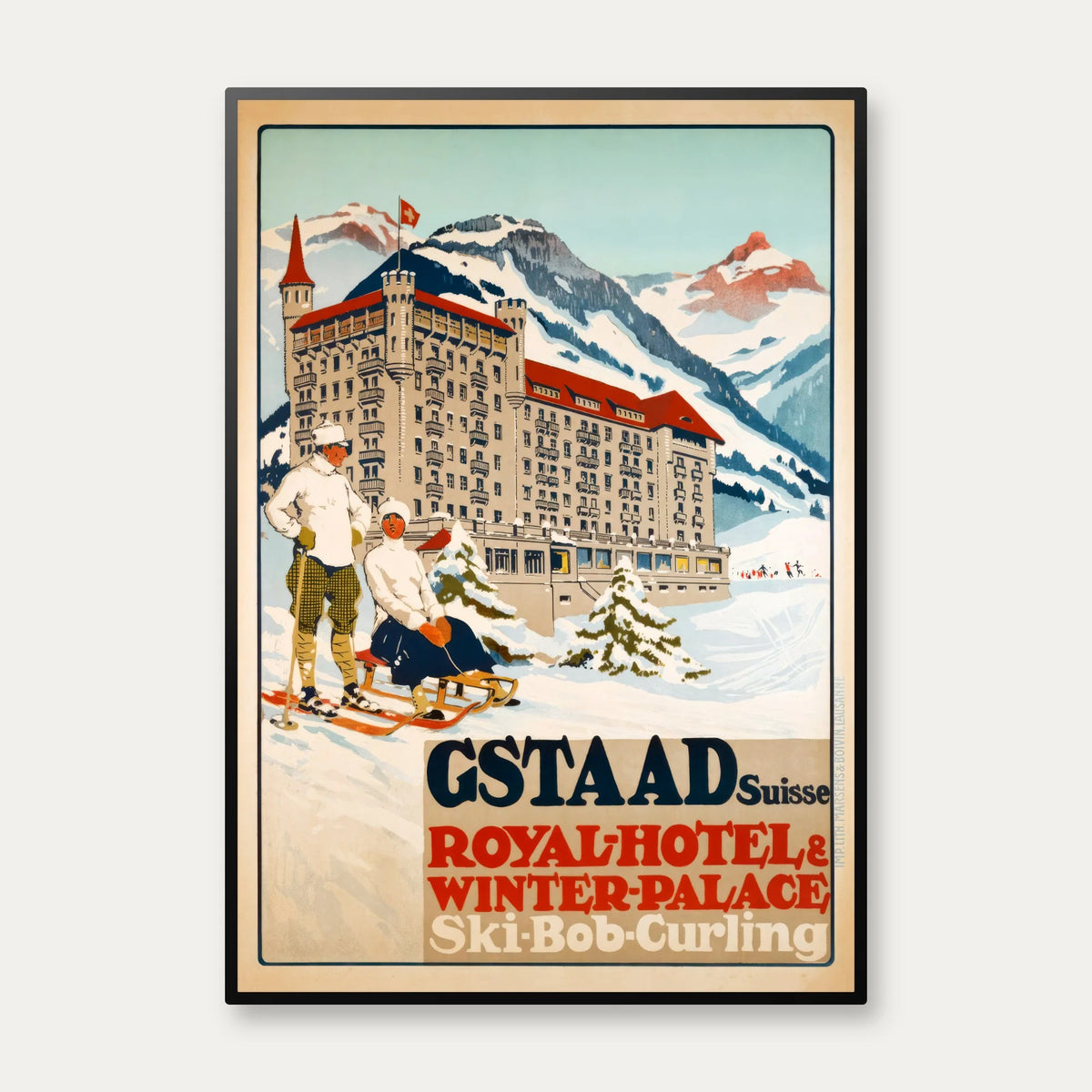 Gstaad Royal-Hotel - Reklameplakat – billede 1