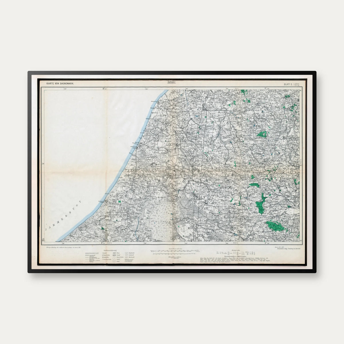 Løkken & Hjørring 1916 - Tysk militærkort – billede 1