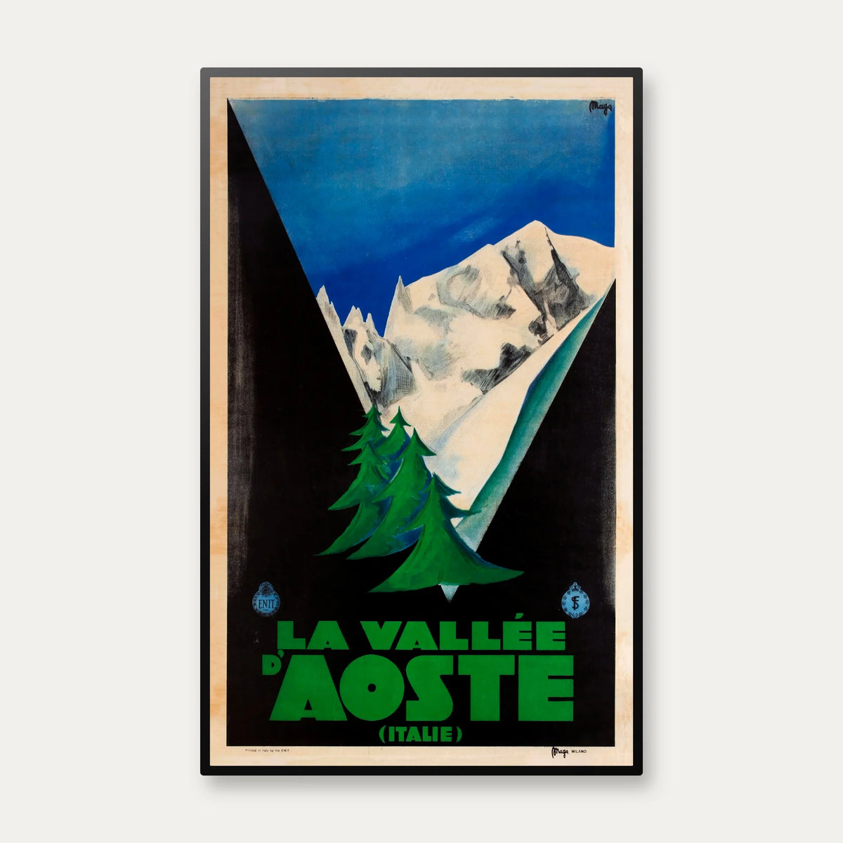 Aosta Valley 1931 - Plakat - 75×47 cm – billede 1