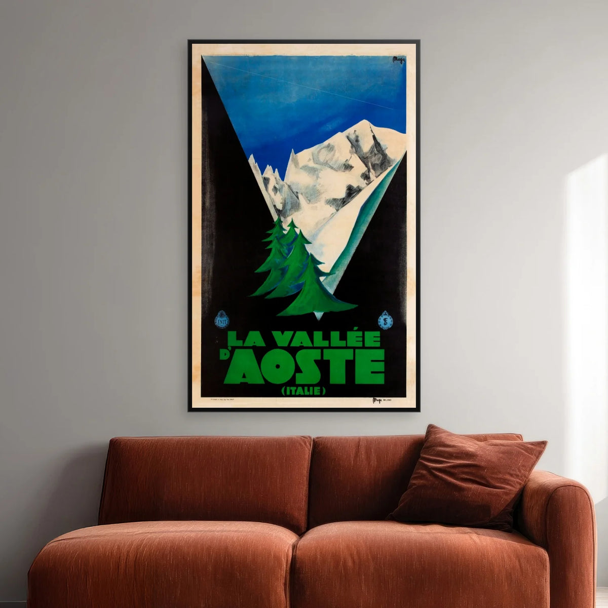 Aosta Valley 1931 - Plakat - 75×47 cm – billede 2