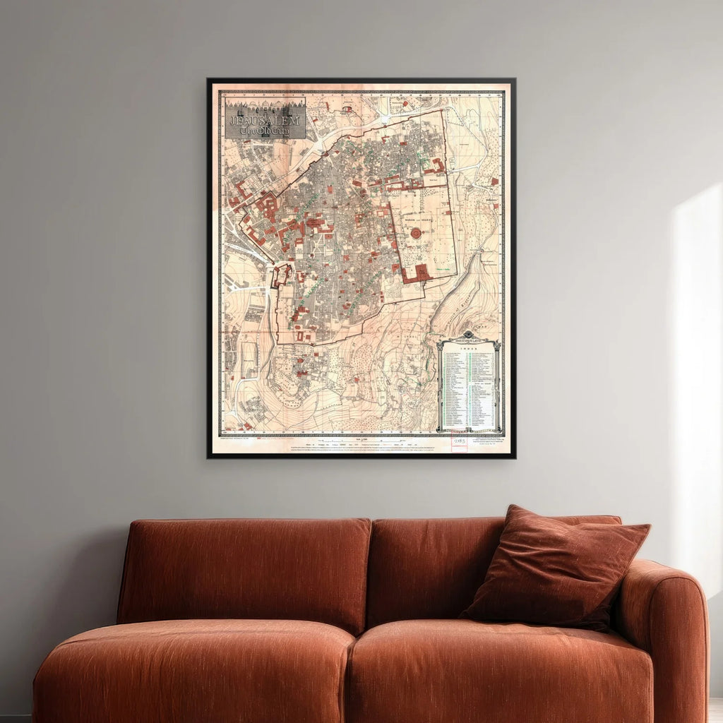 Jerusalem 1920 - Bykort - 45×55 cm – billede 2