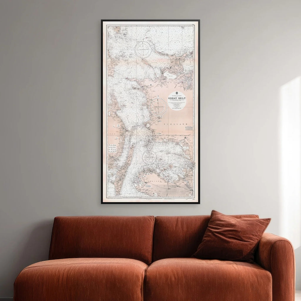 Storebælt 1897 - Søkort - 43×80 cm – billede 2