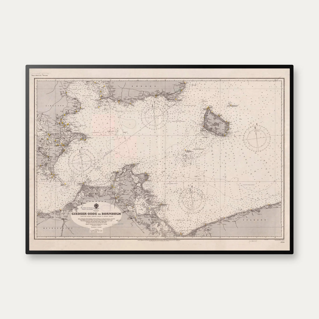 Bornholm 1908 - Søkort – billede 1