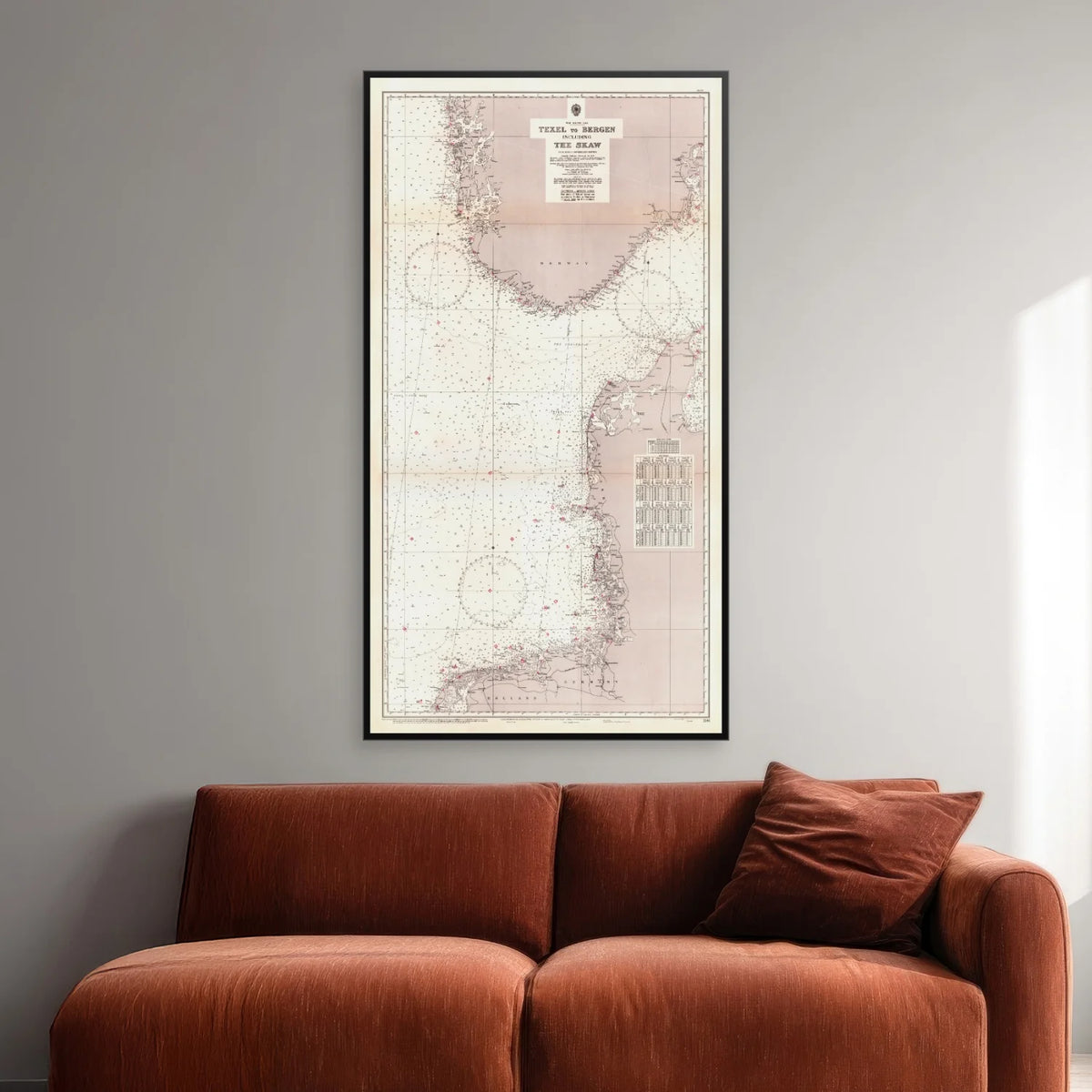 Texel-Bergen 1940 - Søkort - 44×80 cm – billede 2