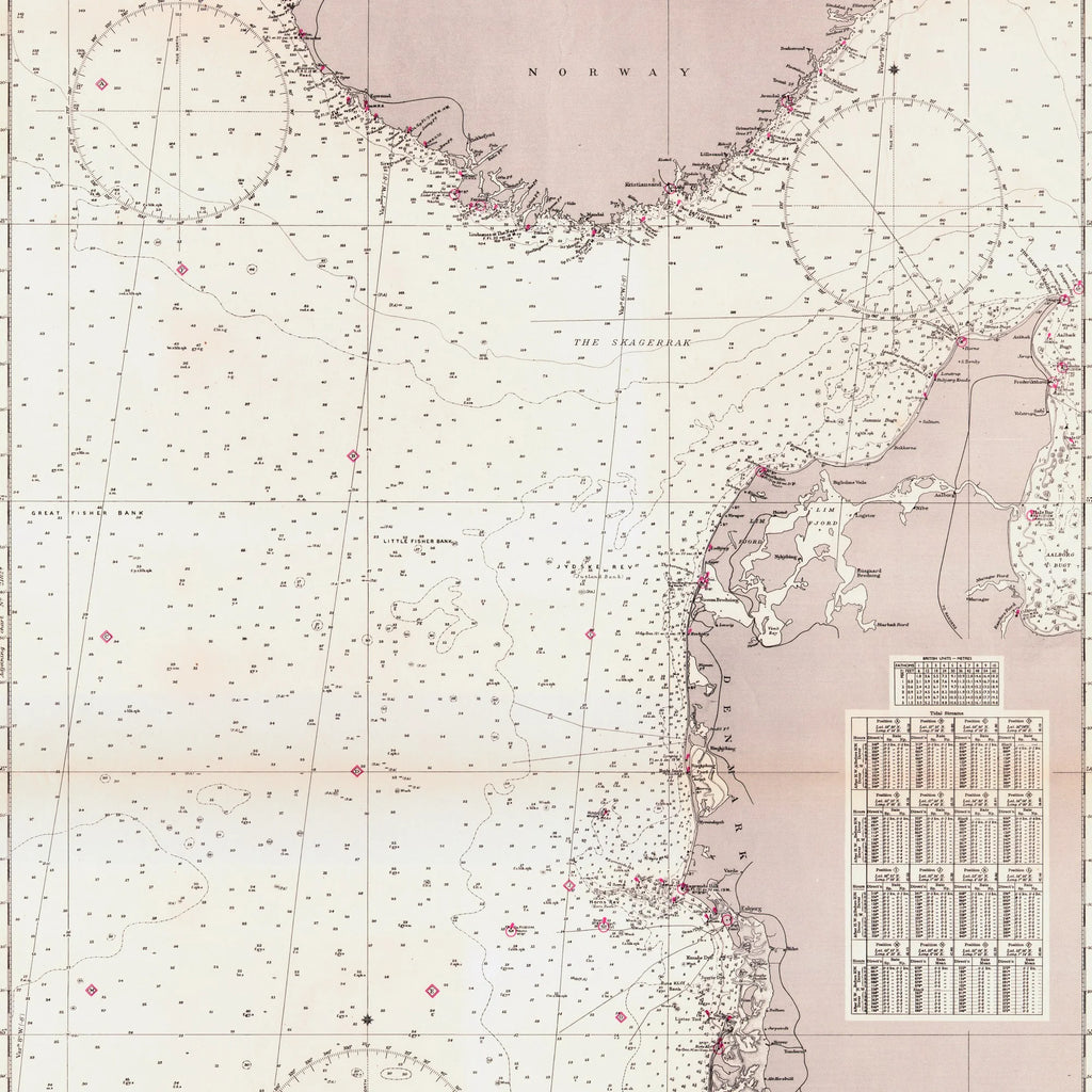 Texel-Bergen 1940 - Søkort - 44×80 cm – billede 4