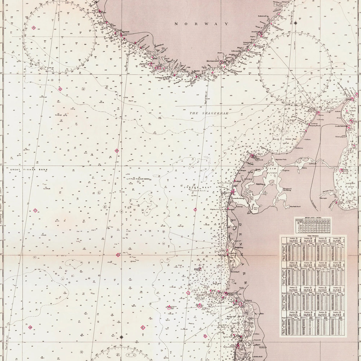 Texel-Bergen 1940 - Søkort - 44×80 cm – billede 4