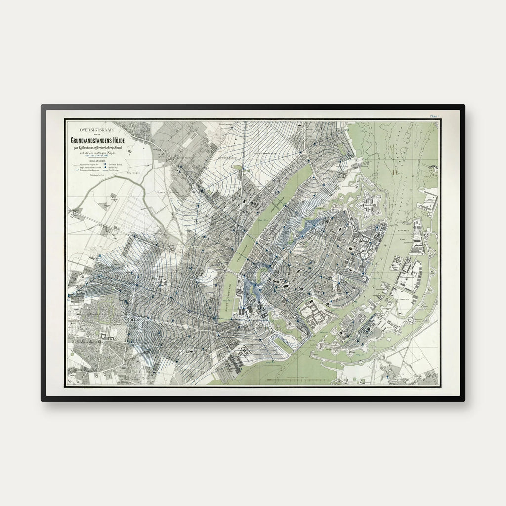 Københavns Grundvand 1882 - Oversigtskort – billede 1