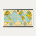 Octovue verdenskort 1943 - 85×50 cm – billede 1