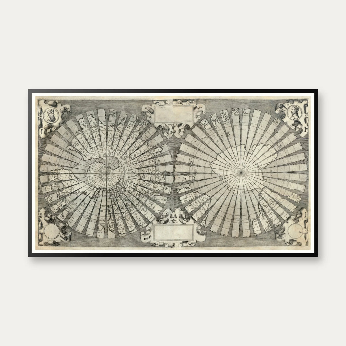 Floriano verdenskort 1650 - 87×50 cm – billede 1