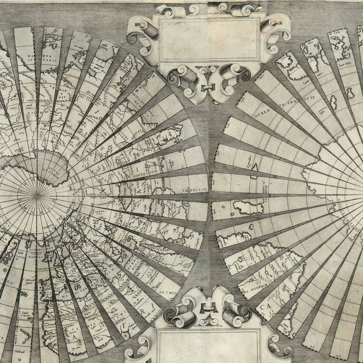 Floriano verdenskort 1650 - 87×50 cm – billede 4
