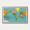 Standard map of the World - Plakat - 78×50 cm – billede 1
