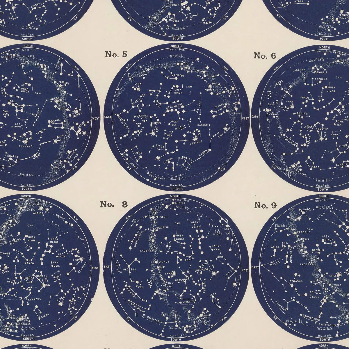 Stjernekort 1884 - Astronomi - Plakat – billede 4