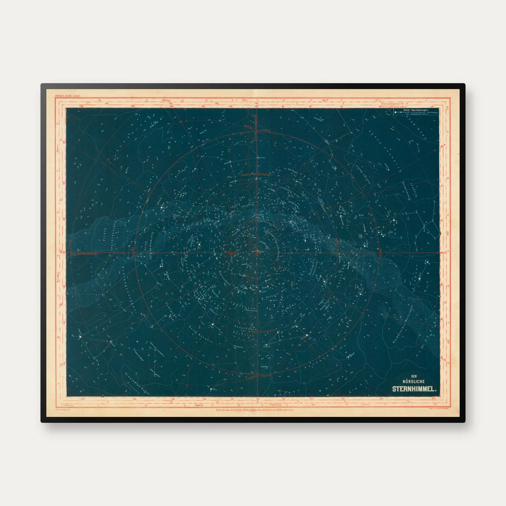 Den nordlige himmel 1870 - 63×50 cm – billede 1