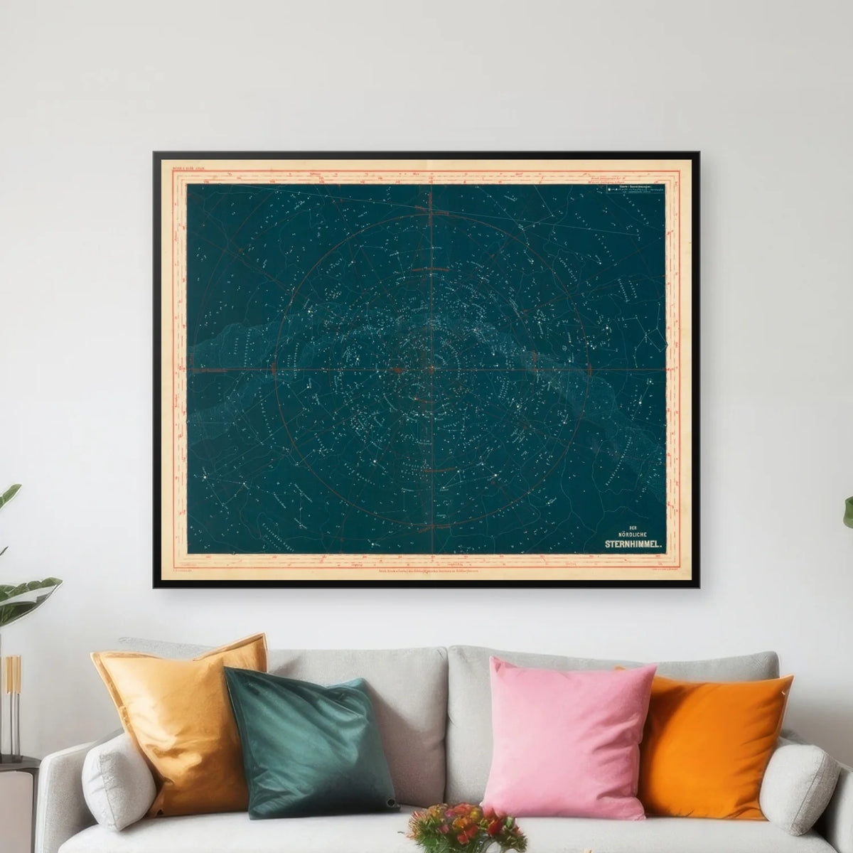 Den nordlige himmel 1870 - 63×50 cm – billede 3