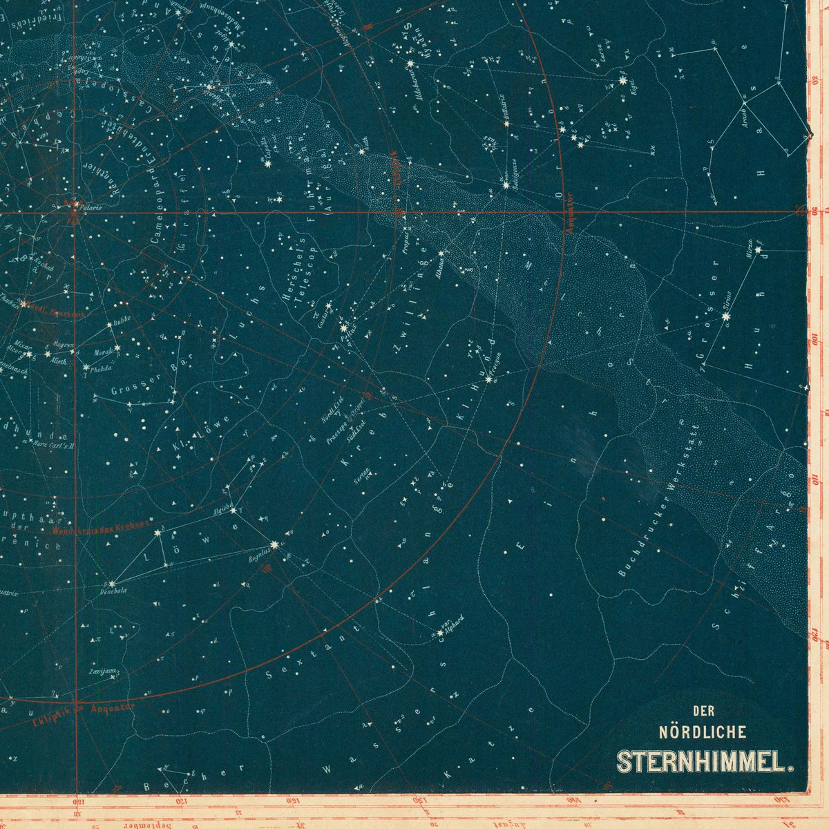 Den nordlige himmel 1870 - 63×50 cm – billede 4