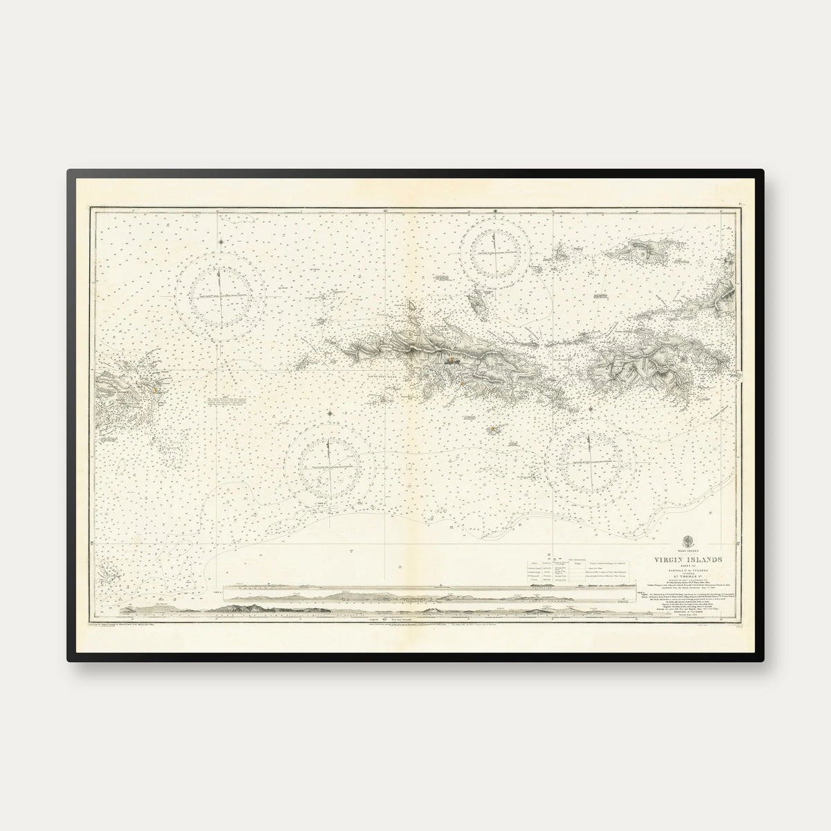 Virgin Islands 1856 - Søkort – billede 1