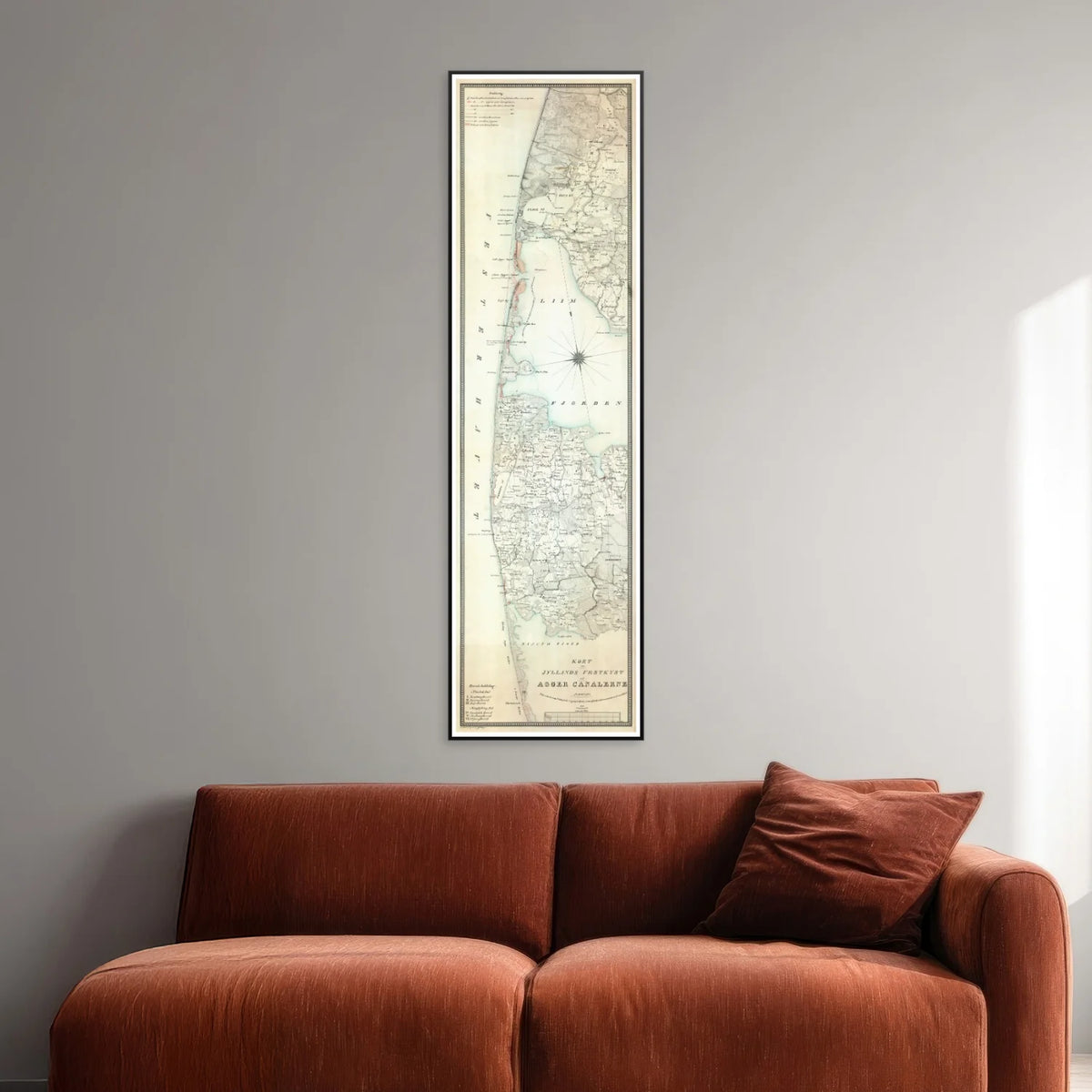 Jyllands vestkyst 1843 - Agger Kanalerne - 35×120 cm – billede 2