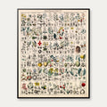Botanisk gitter 1836 - Anskuelsesbillede - 60×74 cm – billede 1