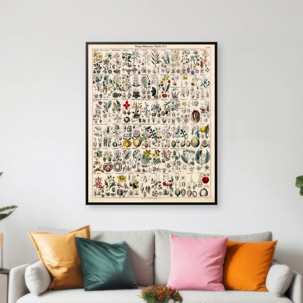 Botanisk gitter 1836 - Anskuelsesbillede - 60×74 cm – billede 3