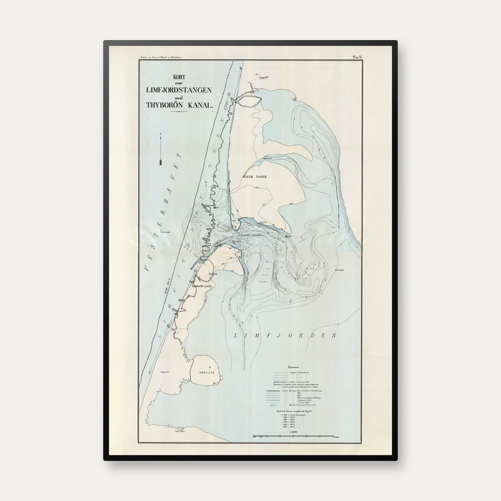 Limfjordstangen & Thyborøn Kanal 1883 - Søkort – billede 1