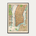 Lower Manhattan 1880 - Bykort – billede 1