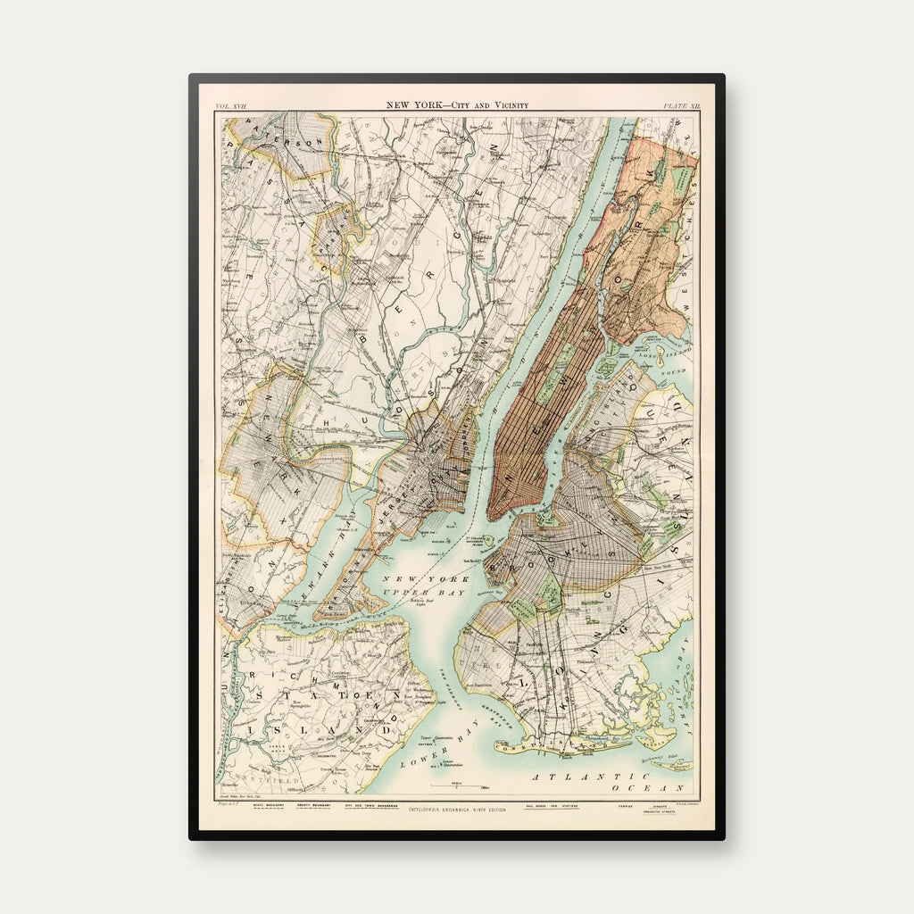 New York og omegn 1880 - Bykort – billede 1
