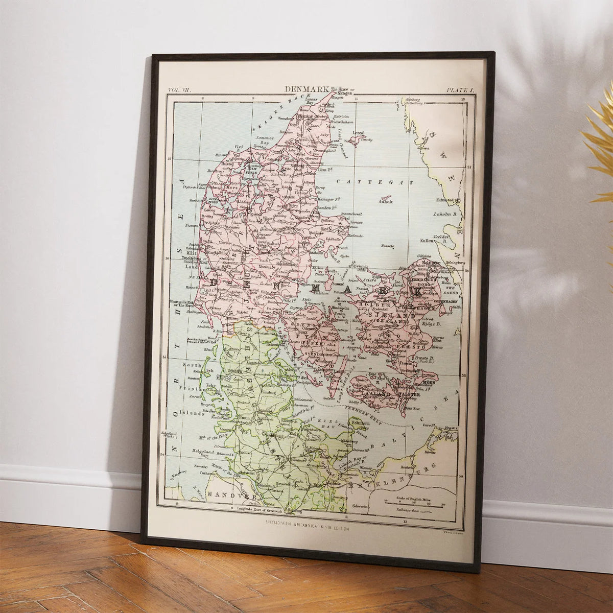 Danmark 1880 - Politisk kort – billede 2