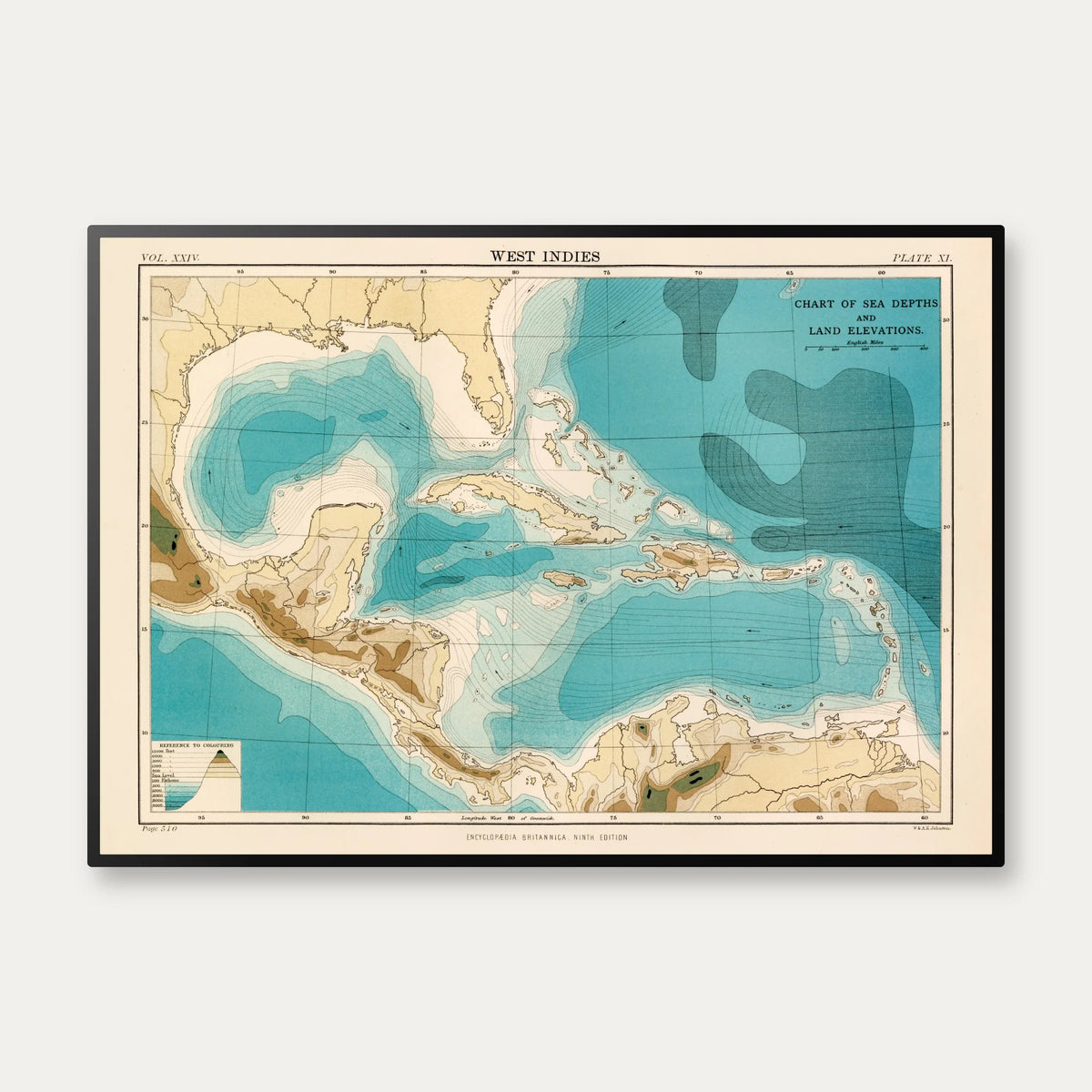 Vestindien 1880 - Topografisk kort – billede 1