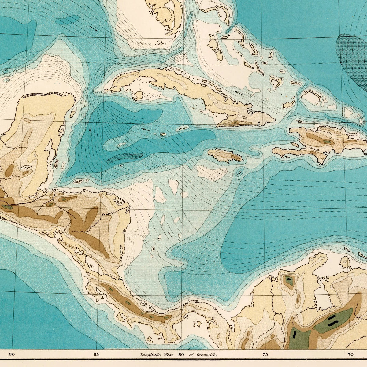 Vestindien 1880 - Topografisk kort – billede 4